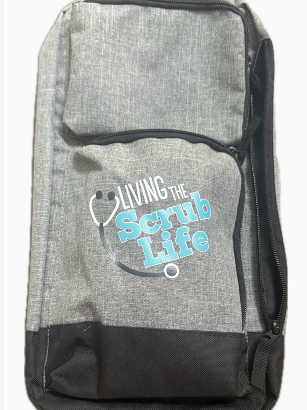 Living The Scrub Life Grey & Black Medical Crossbody Bag